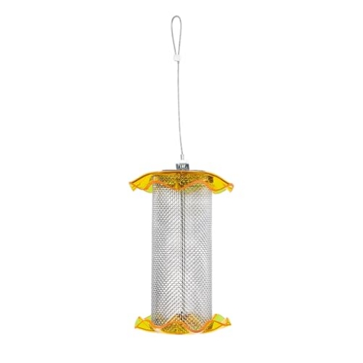 Picture of BACKYARD NATURE PRODUCTS INC FF116A Birds Choice FF116A 1 Quart Yellow Nyjer Forever Feeder, Mesh Feeder, 5"W x 6"H, Yellow (EA)