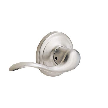 Picture of Kwikset 97880-673 Kwikset Tustin Dummy Door Handle, Single Sided Lever for Closets, French Double Doors, and Pantry, Satin Nickel Non-Turning Left Handed Interior Push/Pull Lever, (EA)