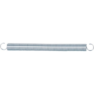 Picture of Prime SP 9637 Prime-Line SP 9637 Extension Spring, Spring Steel Construction, Nickel-Plated Finish, 0.105 GA x 1 In. x 12 In., Single Loop Open (Single Pack) (EA)