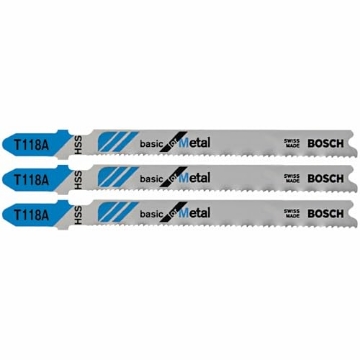 Picture of BOSCH SECURITY SYSTEMS, INC T118A3 Bosch T118A3 3 pc. 3-5/8 in. 17-24 TPI Basic for Metal T-Shank Jig Saw Blades (EA)