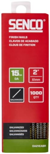 Picture of SENCO FASTENING SYSTEMS DA21EABR SENCO DA21EABR 2" 15 Gauge Angled Finish Nails, Galvanized Finish 1,000 Count Pack (EA)