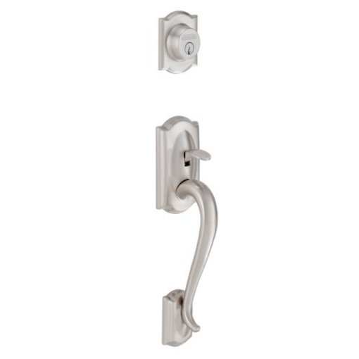 Picture of Ingersoll Rand F58CAM619 Schlage F58 CAM 619 Camelot Exterior Handleset with Deadbolt, Satin Nickel (Exterior Half Only) (EA)