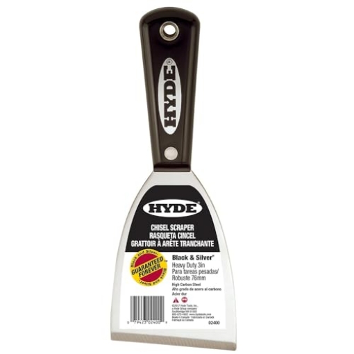 Picture of HYDE TOOLS INC 02400 HYDE Hyde-02400 02400 2400 Stiff Chisel Scraper, 3", 3 Inch, No Color (EA)