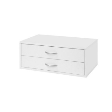 Picture of ORGANIZED LIVING 7315-1224-11 Organized Living freedomRail 2 Drawer Double Hang OBox - White (EA)