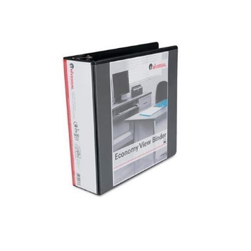 Picture of UNIVERSAL UNV20747 Slant-Ring Economy View Binder, 3" Capacity, Black (EA)
