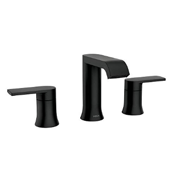 Picture of Moen 84763BL Moen 84763BL Genta 8 in. Widespread 2-Handle Bathroom Faucet in Matte Black (EA)