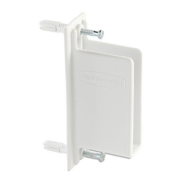Picture of RUBBERMAID COMMERCIAL 3D68-LW-WHT Wall Mount Bracket 2 1/2 in Height 3 11/16 in Width 4 1/2 in Length Plastic White (EA)