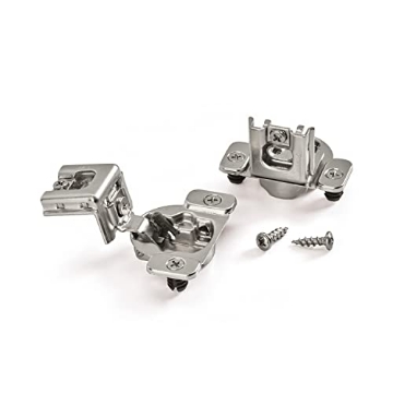 Picture of Amerock BP2811C1314 Amerock | Concealed Cabinet Hinge | 1-1/4 inch (32 mm) Overlay Hinge | Nickel | 2 Pack | Self-Closing Hinge | Cabinet Door Hinge (EA)