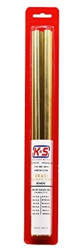 Picture of K&S 3400 K&S Precision Metals Round Brass Telescopic Tubing Assortment 3400 – 12 Tubes, 1/16" to 13/32" OD, 12" Length, 0.014" Wall (Small) - DIY Projects, Made in USA (EA)