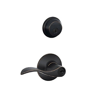 Picture of Ingersoll Rand FB50NVACC716 Schlage FB50N V Acc 716 Single Cylinder Deadbolt and Keyed Entry Accent Lever, Aged Bronze (EA)