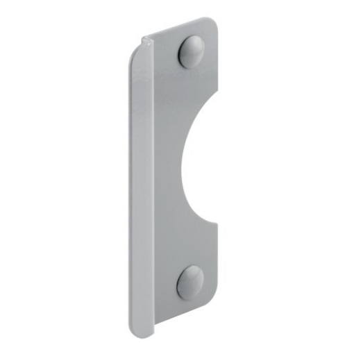 Picture of Prime U 9509 Prime-Line U 9509 Steel Latch Guard Plate Cover for Out-Swinging Doors, 6 Inch Cover with 5/16 Inch Offset, Gray, Set of 1 (EA)