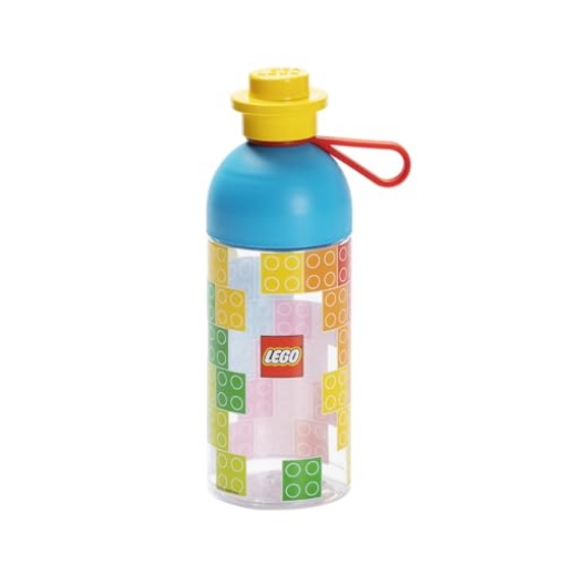 Picture of Lego 40420800 Room Copenhagen LEGO Hydration Bottle, Transparent Water/Hydration Bottle, 500 ml, mix colors with Iconic LEGO graphics (easy to fill with ice) (EA)