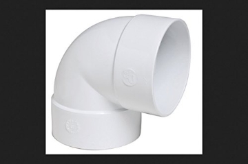 Picture of Nds 4P02 Plastic Trends 4 in. Hub x 4 in. Dia. Hub PVC Elbow (EA)