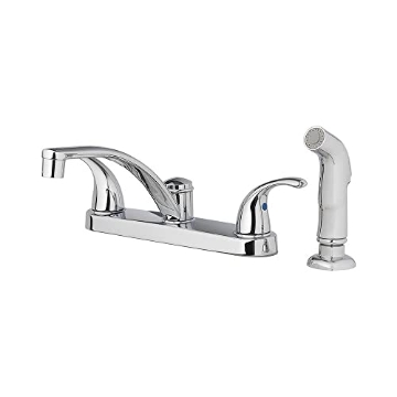 Picture of OakBrook 810NC-F5001 Oakbrook Coastal 2 Handle Kitchen w/Sprayer Two Handle Chrome Kitchen Faucet Side Sprayer Included (EA)