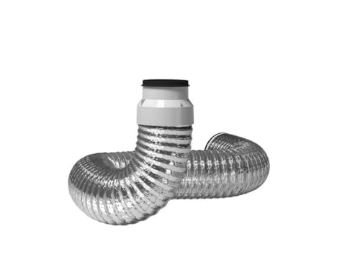 Picture of IMPERIAL BLADES INC VT0763 Imperial 6 ft. L X 4 in. D Silver/White Aluminum/Plastic Semi-Rigid Dryer Vent Kit (EA)