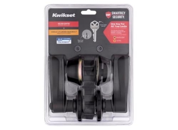 Picture of Kwikset 96900-425 Kwikset SmartKey Security Venetian Bronze Lever and Single Cylinder Deadbolt KW1 2-3/4 in. (EA)