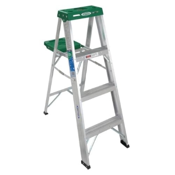 Picture of Werner Co 354 Werner 354 stepladders, 4 feet, Green,red (EA)