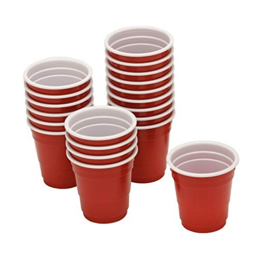 Picture of BARY3 BAR-0190 BAR BEER WINE SPIRITS 3 BARY3 Disposable RED Mini Shot Glasses! BPA Free, 2 OZ Mini RED Shot Glasses, Perfect for Any Occassion (1 Pack of 20) - Available in A Pack of 20 OR 120 Mini Cups! (20) (EA)