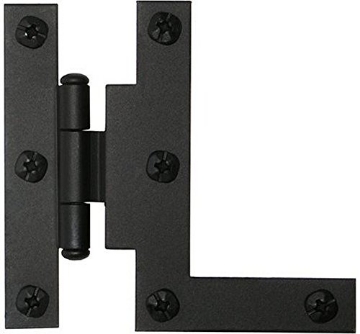 Picture of ARCON AH4BQ Acorn 1-11/16 in. W x 3 in. L Smooth Black Iron H-L Hinge 2 pk (EA)