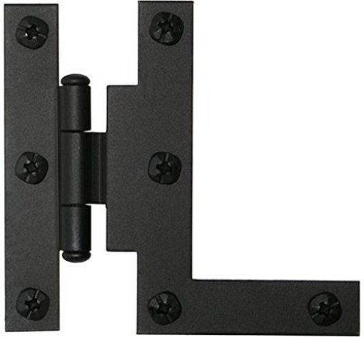 Picture of ARCON AH4BQ Acorn 1-11/16 in. W x 3 in. L Smooth Black Iron H-L Hinge 2 pk (EA)