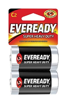 Picture of Eveready 1235SW-2 Eveready Super Heavy Duty C Zinc Carbon Batteries 2 pk Carded (PK-12-EA)