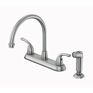 Picture of OakBrook 67157-1101 Oakbrook Kitchen Faucet with Side Spray Low Lead Two Handle 8" 1.75 Gpm Chrome Finish (EA)