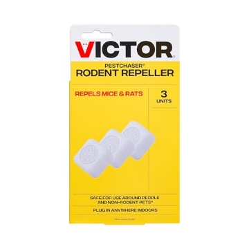 Picture of Victory Innovations Co. M753K Victor PestChaser Indoor Ultrasonic Rodent Repellent with Nightlight - 3 Pack Rodent Repeller Mouse Deterrent Plug In Devices - Repels Mice Indoors - M753K (EA)