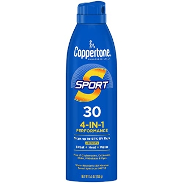 Picture of BEIERSDORF INC 85573276 Coppertone Sport Sunscreen Spray SPF 30, Water Resistant Spray Sunscreen for Body, 5.5 Oz (Packaging May Vary) (EA)