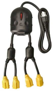 Picture of Coleman Woods Wire 4921 Coleman Cable 04921 5-Outlet Power Workshop Strip, 4-Feet, Black (EA)