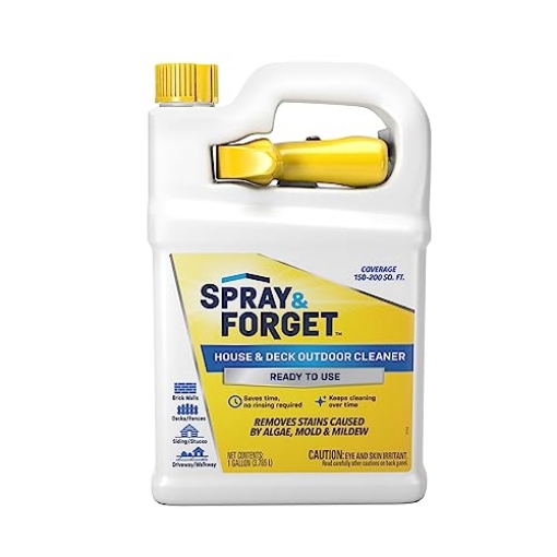 Picture of Wm Barr & Company SFDRTUG04 Spray & Forget Ready-to-Use House & Deck Outdoor Cleaner - Nested Trigger Spray Bottle - 1 Gallon (EA)