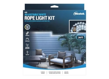 Picture of Westek ROPE24CCT Westek 3011361 24 ft. Westek Plug-In LED Rope Light Kit White - 548 lm (EA)