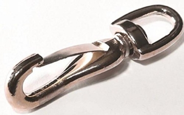 Picture of Baron 334-1/4 Baron 334-1/4 Steel Round Swivel Eye Spring Snap with 3/16" Opening, 20 lb, Zinc Plated (EA)