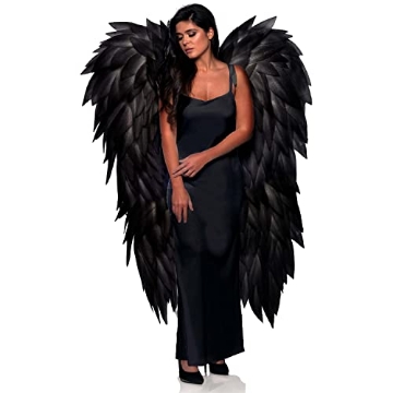 Picture of Underwraps Child Code UR30679BK Black Full Length Angel Wings Adult Costume Accessory (EA)