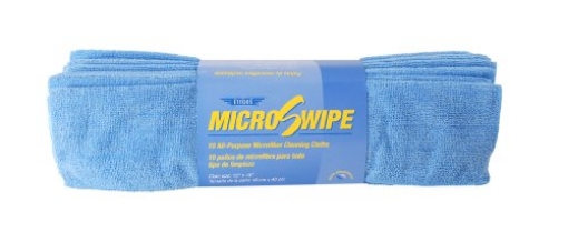 Picture of Ettore Products Company 84410 Ettore MicroSwipe 14"x14" Microfiber Towel, Plush, Extra Absorbent 10 pk, Blue, Foot (EA)