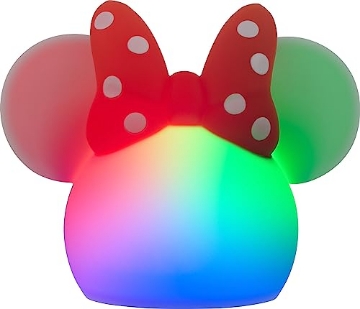 Picture of Disney Software 66945 Disney Minnie Mouse Squishy Light, Color Changing, Night Light for Kids, USB Lamp, Battery Operated, Dimmable, Ideal for Bedroom, Playroom, Living Room, and More, 66945 (EA)