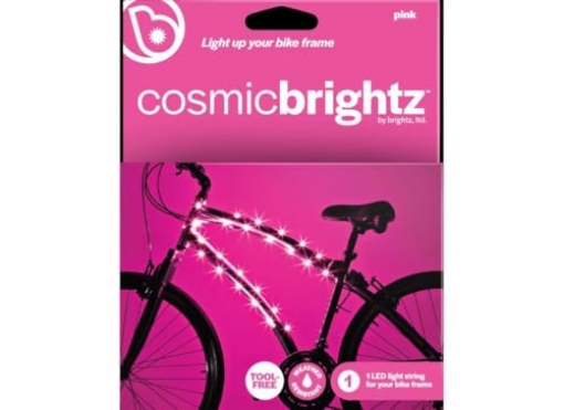 Picture of BRIGHTZ L2477 Brightz CosmicBrightz LED Bike Frame Rope Light, Pink - 6.5-Foot String Rope - Battery-Powered with On/Off Switch - Ultra Bright Color Keeps Your Ride Fun and Safe for Kids, Teens, & Adults (EA)