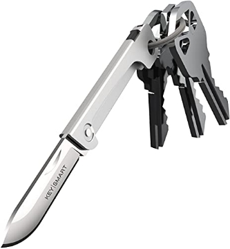 Picture of KEYSMART LLC KS815-SS KeySmart Mini Knife - Keychain Pocket Knife, Compact Folding Boc Cutter with Stainless Steel, Add-On Accessory (Silver) (EA)