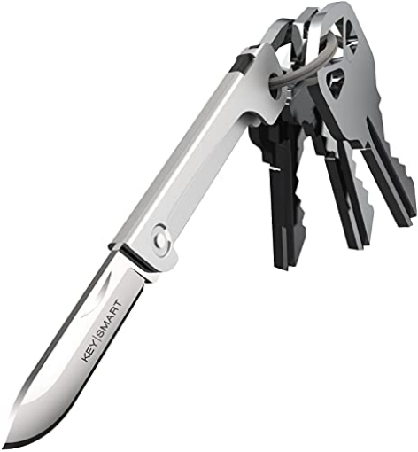 Picture of KEYSMART LLC KS815-SS KeySmart Mini Knife - Keychain Pocket Knife, Compact Folding Boc Cutter with Stainless Steel, Add-On Accessory (Silver) (EA)