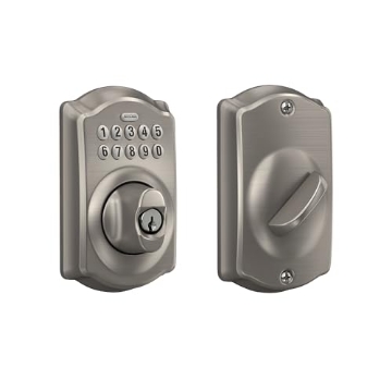 Picture of Ingersoll Rand BE365VCAM619 Schlage BE365 V CAM 619 Camelot Keypad Deadbolt, Electronic Keyless Entry Lock, Satin Nickel (EA)
