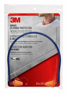 Picture of 3M 90537-6DC 3M Banded Hearing Protector, Noise Reduction Rating (NRR) 28 dB, Lightweight Alternative To Earmuffs, Easy To Insert & Remove, Soft & Flexible Foam Ear Plugs, Convenient Earplugs (90537H1-DC) (EA)