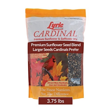 Picture of LYRIC 26-19065 Lyric Cardinal Wild Bird Seed for Outside Feeders – Premium Sunflower & Safflower Bird Seed Mix for Cardinals, Grosbeaks, Blue Jays & More, 3.75 lb Bag (EA)
