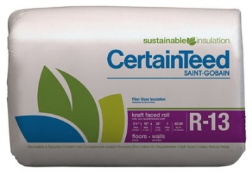 Picture of CERTAINTEED LLC CT90320 CertainTeed 990320 Sustainable Insulation® Kraft Faced Roll, 3-1/2" X 15" X 32' (EA)