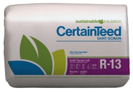 Picture of CERTAINTEED LLC CT90320 CertainTeed 990320 Sustainable Insulation® Kraft Faced Roll, 3-1/2" X 15" X 32' (EA)