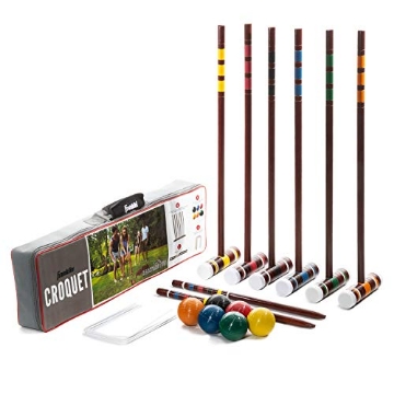 Picture of FRANKLIN 50211 Franklin Sports Croquet Sets - Includes Croquet Wood Mallets, All Weather Balls, Wood Stakes and Metal Wickets - Carry Case Included - Family (PK-3-EA)