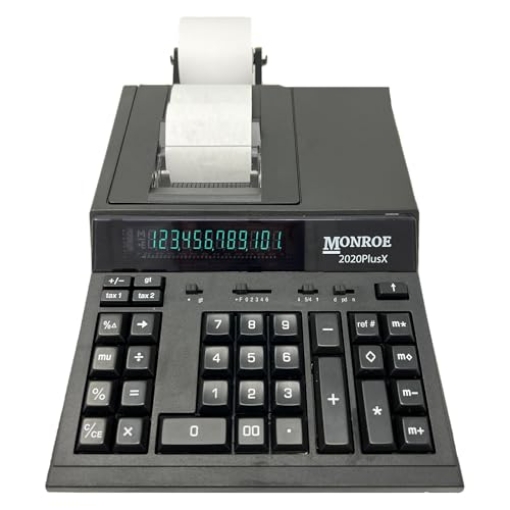 Picture of MONROE MNE2020PLXB Monroe 2020PlusX Medium Duty Printing Calculator for Accounting and Purchasing Professionals (EA)