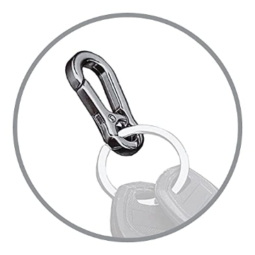 Picture of KEYSMART LLC KS849-SS KEY SMART Carabiner Clip For Keys - Quick Release Mini Carabiner For Keys - Never Lose Your Keys- Stay Organized With A Carabiner Keychain For Your Belt, Bag or Purse (EA)