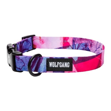 Picture of WOLFGANG MAN & BEAST WC-002-33 Wolfgang Heavy Duty, Adjustable Dog Collar with Quick Release Nylon Buckle for Walking & Training, Daydream Print, Medium (EA)