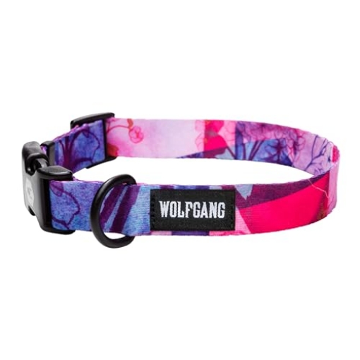 Picture of WOLFGANG MAN & BEAST WC-002-33 Wolfgang Heavy Duty, Adjustable Dog Collar with Quick Release Nylon Buckle for Walking & Training, Daydream Print, Medium (EA)