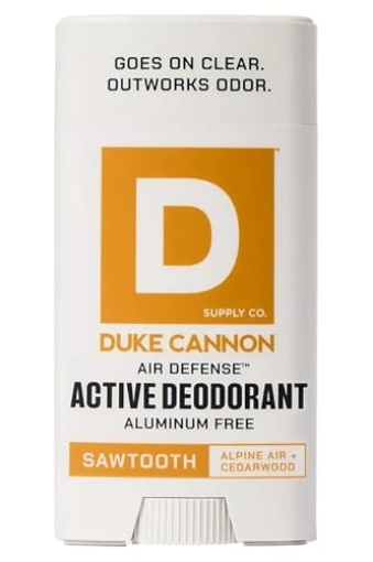 Picture of DUKE CANNON - DEOAF-SWTH3 Duke Cannon Aluminum-Free Deodorant for Men - Air Defense, 3 oz – Long-Lasting, Clear Glide, Skin-Soothing Formula, Alpine + Cedarwood (Sawtooth) (EA)