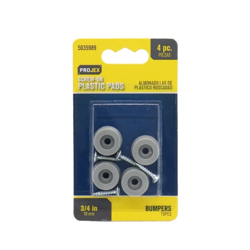 Picture of PROJEX P0123 BUMPER SCRW-ON 3/4"W 4PK (EA)